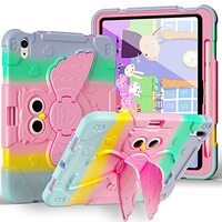 SPIUST for iPad 10th Generation Case, Built-in Cute Owl Kickstand & Pencil Holder for Kids, Heav