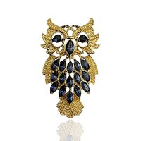 Meralando Created Crystal Brooch Fancy Vintage Style owl Brooch Rhinestone Lapel Pin for Women, girl