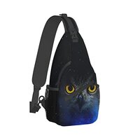 Fylybois Owl Sling Bag For Travel Chest Backpack For Women Casual Daypack For Running Hiking Cycling
