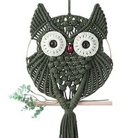 MVSUTA Owl Green Cotton Handmade Macrame Wall Hanging Tapestry Home Decor Art and Craft Wonderful De