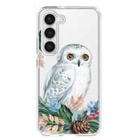 Blingy's Samsung Galaxy S23 Case, Women Girls Fun Owl Design Cute Bird Floral Animal Style Tran