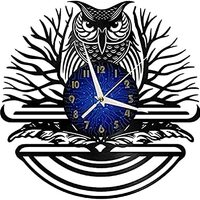 Wall Clock Clock Vinyl Wall Clock Vintage Handmade Owl Vinyl Wall Clock 3D Design Wall Clock Home De