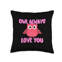 Owl Always Love You | Owl Themed Stuff Throw Pillow, 16x16, Multicolor