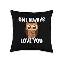 Owl Always Love You | Owl Themed Stuff Throw Pillow, 16x16, Multicolor