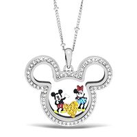 Disney Mickey Mouse Living Locket Set - Mickey and Minnie Yellow Heart