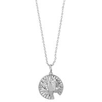 Origami Owl Disney Dreamer Water Lily With Crystals Pendant Necklace 16-19", Silver, Gift Boxed