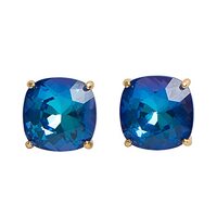 Origami Owl Justice League Clara Stud Earrings With Royal Blue Delite Crystals, Gift Boxed