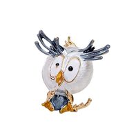Lovely Owl Enamel Lapel Pin Color Cute Bird Brooches Women Alloy Bird Badge Pin Animal Badge Brooch 