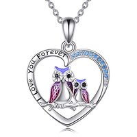YFN Owl Gifts for Women Sterling Silver Owl Necklace Mother Daughter Owl Lover Bird Pendant Necklace