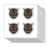 Owl Stickers 1in for Scrapbooking, Arts, Craft, Kids DIY, Calendars Journals 80-Pack
