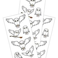 Paper House Productions Harry Potter Hedwig Pack of 3 Sticker Half-Sheets for Crafts, Scrapbooking &