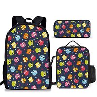Ulbraofs Boys Girls Backpack with Lunch Box Pencil Case, 3PCS School Backpack Set for Kids Teens, El