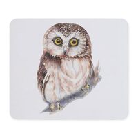 CafePress Cute Little Watercolor Saw Whet Owl Bird Nature Ar Non-Slip Rubber Gaming Mousepad
