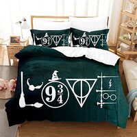 DOATS Castle Duvet Cover Magical Witchcraft Comforter Cover Owl Bedding Set, Microfiber Soft Lightwe