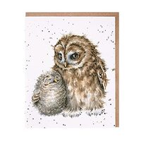 Wrendale - ACS167 - greeting card, double card with envelope, owlways by your side, owls, The Countr