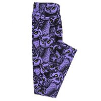 Lularoe One Size OS Owls Blue Black Yellow Leggings fits Adult Women Sizes 2-10 4474-C5
