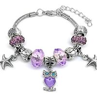 Verona Charm Bracelet with Crystal Beads Snake Chain with Beads crystal charm bracelet for Women (pu