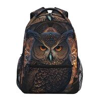 ZENWAWA Owl Ethnic Pattern Kids Backpack Large Capacity Lightweight School Backpack for Middle Schoo