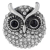 Owl Snap Jewelry Ginger Charm 20MM Bird Animal Button Fits Women's Customizable Bracelets, Neck