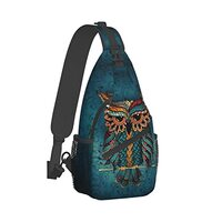 Yrebyou Owl Sling Bag Travel Sling Backpack Casual Shoulder Daypack Waterproof Sport Climbing Runner