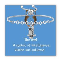 BLEOUK Owl Wish Bracelet Owl Gift Bird lover gift Spirit Animal Symbol Of Wisdom Friendship Bracelet