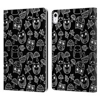 Head Case Designs Mushroom and Autumn Leaves Doodle Owls Leather Book Wallet Case Cover Compatible w