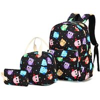 Esfoxes Owl School Backpack for Girls, Kids Teens School Bags Bookbags Set with Lunch Bag Pencil Bag