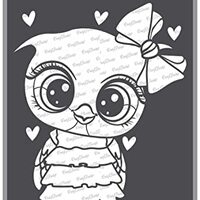 CrafTreat Cute Owl Designer Stencil for Craft, Decoration & Art - Size: A4 : 8.3"x11.7"