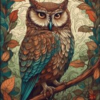 TopPacific 12x8 inches Owl Metal Sign Poster, Tin Signs Gift for Women, Home Office Plant Room Wall