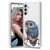BEIMEITU for Samsung Galaxy A54-5g Case Clear Owl Design, Transparent Girly Soft TPU Flexible Protec