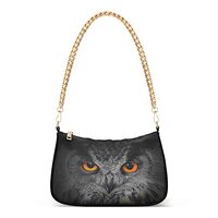 Owl Evil Eyes Crossbody Bag For Woman With Zipper Lightweight Chain Shoulder Belt Handbag Shoulder B