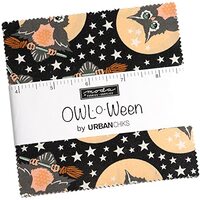 Urban Chiks Owl-o-Ween Charm Pack 42 5-inch Squares Moda Fabrics 31190PP