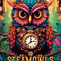 Steampunk Owls Coloring Book: Whimsical Winged Wonders of the Steam Age to Color, For Adults & T