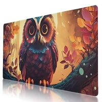 Surprise Owl XL Gaming Mouse Pad - Non-Slip Desk Mat for Home & Office, Easy Gliding & Anti-