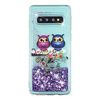 GYHOYA Case for Samsung S10 Plus, Galaxy S10 Plus Case Cute Pink Glitter Luxury Sparkle Liquid for G