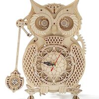 3D Wooden Puzzles BetterRain，Puzzles Creative Gift Home Decor for Family (Owl Clock BR 01)