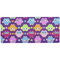 Glaphy Cute Owls Pattern Large Mouse Pad Gaming Mouse Pad Extended Computer Keyboard Pad Non-Slip De