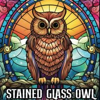 stained glass owls coloring book for adults: Stained Glass Owls Windows Patterns Adults Coloring Boo