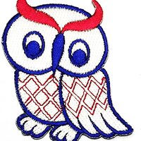 White Owl Cartoon Character Patches Sew Iron on Embroidered Applique Patch Logo Clothes Jeans T-Shir