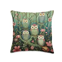 Enchanted Hollow Magical Enchanted Owls Throw Pillow, 16x16, Multicolor