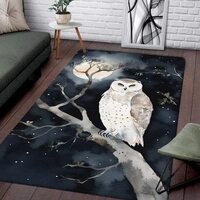 Colorful Owl Rugs - Area & Runner - Bathroom, Kitchen, Outdoor & Classroom 4x6, Pattern Bath
