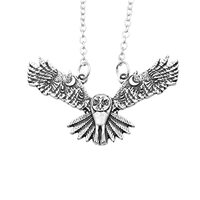 SanLan Night Owl Spreading Wings Necklace: Vintage Style, Finely Crafted in Zinc Alloy