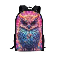 Parprinty Fantastic Owl Backpack for Boys Girls Novelty Cute Graphic Animal Print School Backpack 17