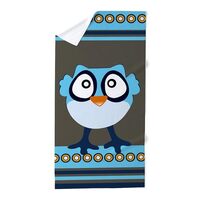 CafePress Cute Blue Owl Large Beach Towel, Soft Towel with Unique Design