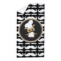 CafePress Retro Mustache Owl Chef 30"x60" Absorbent, Soft Beach Towel