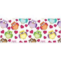 3 Rolls Birthday Wrapping Paper Roll - Owl and Hearts Design Gift Wrapping Paper for Christmas, Brid