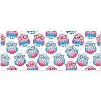 OTVEE 3 Rolls Birthday Wrapping Paper Roll - Owl with Glasses Design Gift Wrapping Paper for Christm