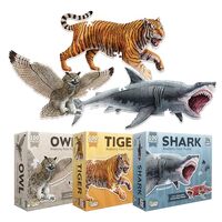 Tiger, Shark and Owl Animal Anatomy Floor Puzzle | 100-Piece Double Sided Jigsaw Puzzle | Scientific