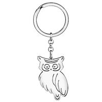 DOWAY Cute Stainless Steel Owl Gifts for Women Girls Owl Keychain Rings Charms Owls Stuff for Owl Lo