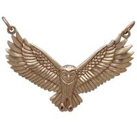 Bronze Flying Owl Pendant Festoon 31x40mm - 1Pc (13647)/1